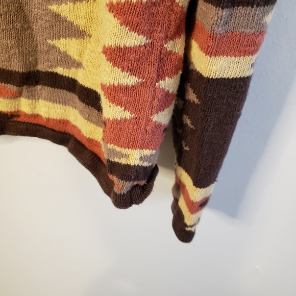3 for $15 Vintage CB Southwestern Print Cropped Sweater Size M - Picture 7 of 10